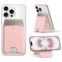 Coque ESR Aura Porte Carte MagSafe en Cuir Végan - Rose pour iPhone et Google Pixel