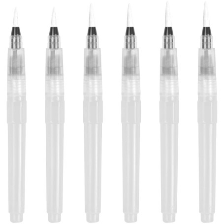 Set de 6 Pinceaux Aquarelle avec Réserve d'Eau pour Artistes