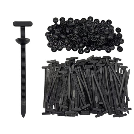 Lot de 300 colliers de serrage noirs OBEST en nylon pour câbles et jardinage