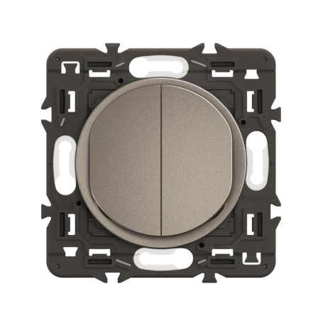 Interrupteur Double Va-et-vient 10A Titanium - Legrand