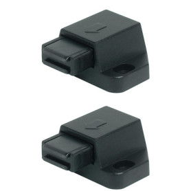 Loqueteau Magnétique à Pression pour Porte en Verre - 2x Noir