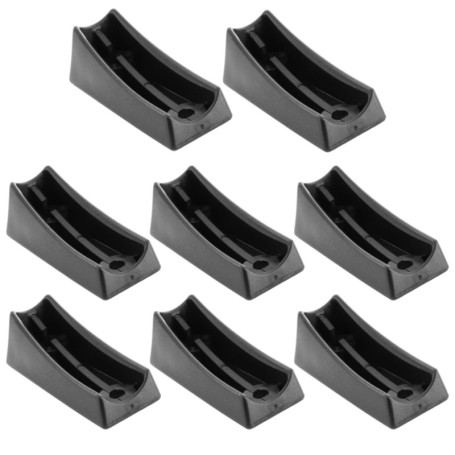 Set de 8 Embouts en Plastique Noir pour Chaises Cantilever