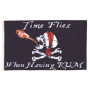 Drapeau Pirate 'Le temps passe avec le rhum' - 90x60 cm en Polyester