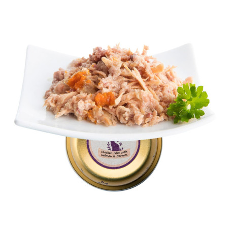 NUEVO Filets de Poulet et Saumon pour Chats - 85 g