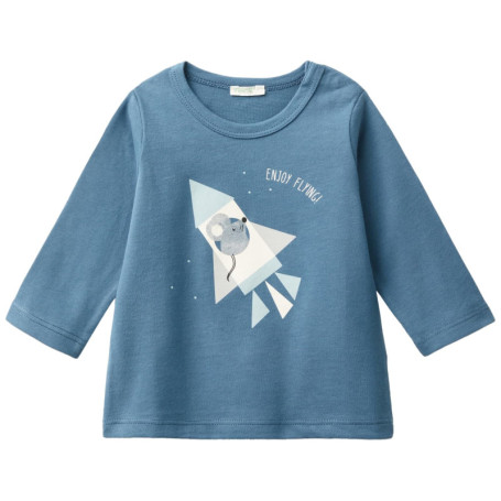 T-Shirt Manches Courtes United Colors of Benetton - Couleur Blu