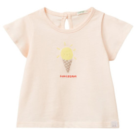 T-Shirt Bébé Fille Rose United Colors of Benetton