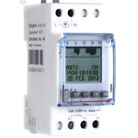 Interrupteur Horaire Digital Programmable Legrand pour Éclairages Extérieurs