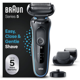 Rasoir Électrique Braun Series 5 avec Tondeuse et Brosse de Nettoyage