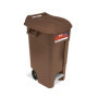Poubelle à Pédale Tayg 120 Litres Marron avec Roues