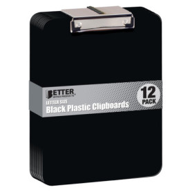 Lot de 12 porte-blocs en plastique noir - Better Office Products