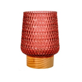 Lampe à Poser LED Glamour Rose Dépoli avec Minuterie