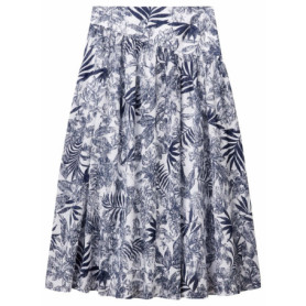 Jupe Midi Imprimée Multicolore en Mousseline - United Colors of Benetton