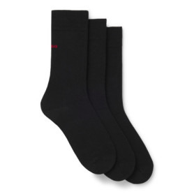 HUGO Lot de 3 Paires de Chaussettes Mi-Mollet pour Hommes - Couleur Noire