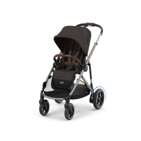 Poussette Cybex e-GAZELLE S - Électrique et Configurable - Brun Chocolat