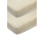 Drap de lit 2 pièces Meyco Baby Uni en coton doux - Sable
