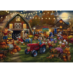 Puzzle 1000 pièces Disney Mickey & Minnie - Festival de Citrouilles