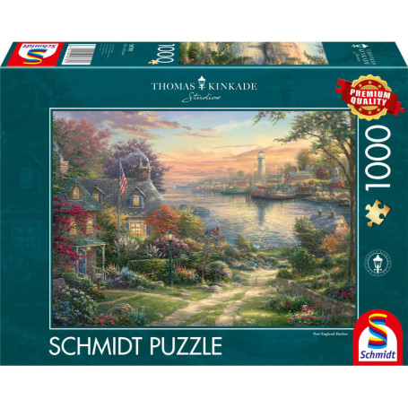 Puzzle Thomas Kinkade - New England Harbor, 1000 pièces, Schmidt Spiele