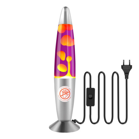 Lampe à Lave Rétro Ajacxet - Éclairage Décoratif Violet et Jaune