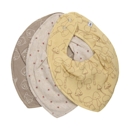 Bavoir Triangle Bébé Pippi - Pack de 3 Bandanas Unis