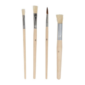 Lot de 4 Pinceaux de Finition COGEX pour Retouches et Précision