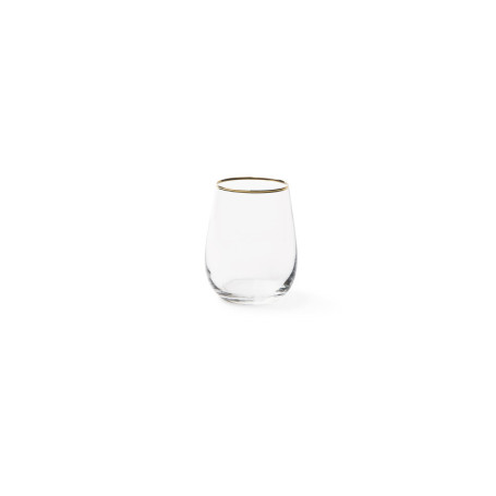 Set de 6 verres à eau Excelsa Gold avec bord doré - 470 ml