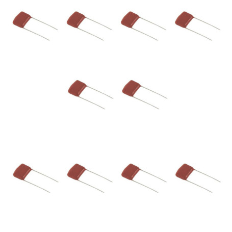 Pack de 10 Condensateurs Polyester Non Polarisés 4,7 nF 630 V