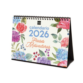 Calendrier de Bureau 2026 avec Phrases Motivantes - Finocam
