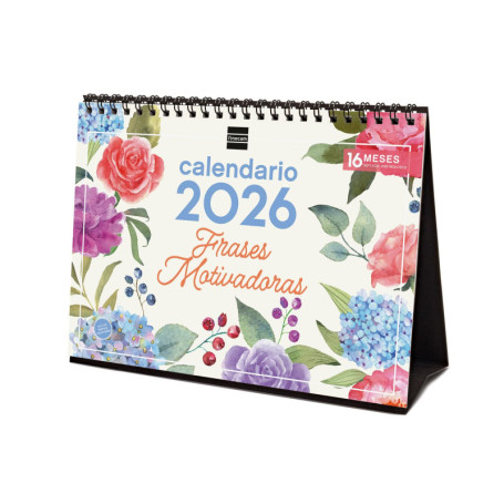 Calendrier de Bureau 2026 avec Phrases Motivantes - Finocam