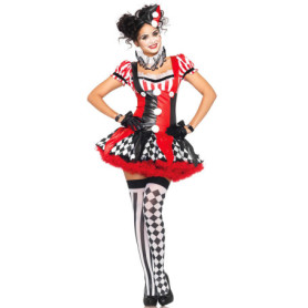 Costume de Clown Harlequin pour Adultes - Noir et Rouge, Taille L 74,12 €