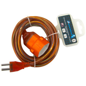 Rallonge Electraline 10A avec Prise Suisse - Câble Orange 3M