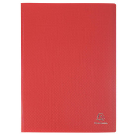 Exacompta Protège-documents OPAK Rouge - 10 Pochettes A4 Transparentes