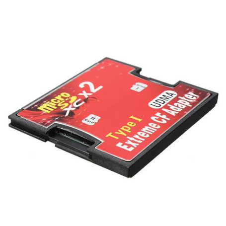 Adaptateur Compact Flash pour 2 Cartes MicroSD jusqu'à 128 Go - KALEA-INFORMATIQUE