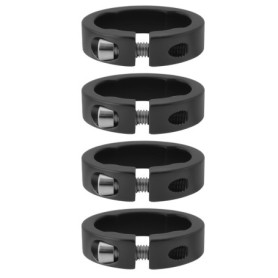ECSiNG Lot de 2 Paires de Poignées de Vélo en Alliage d'Aluminium Noir