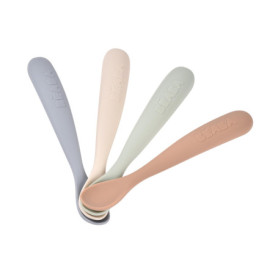 Set de 4 Cuillères en Silicone Béaba pour Bébé - Douces et Ergonomiques