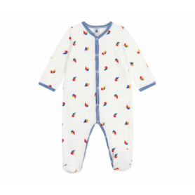 Pyjama Bébé en Velours Imprimé Petit Bateau - Confort et Élégance