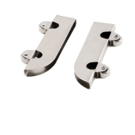 Lot de 2 Poulies Métalliques pour Porte Coulissante - Roulettes à Double Roue 6 mm