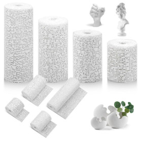 Kit de Bandes de Plâtre Teokantz pour Moulage Créatif - Lot de 8 Rouleaux