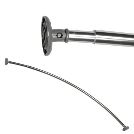 Tringle à Rideau de Douche Incurvée en Aluminium Chromé - Croydex
