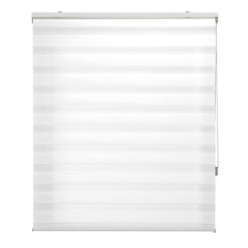 Store Enrouleur Jour et Nuit Élégant 140x180 cm - Blanc