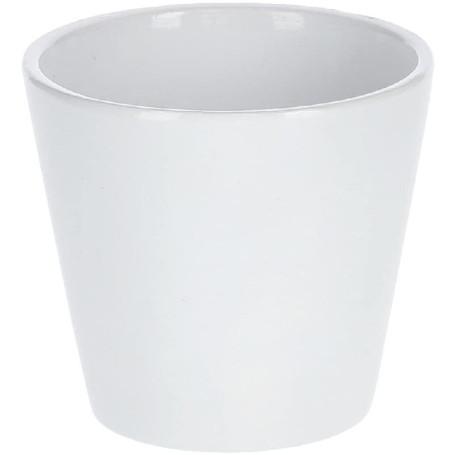 Pot de fleurs en céramique blanc lisse KOTARBAU - 9 cm