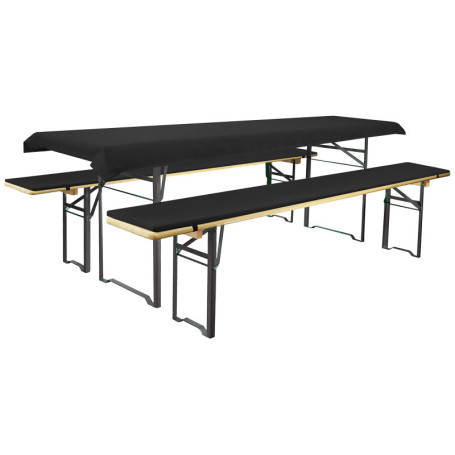 Ensemble de Coussins et Nappe pour Mobilier de Brasserie - Noir