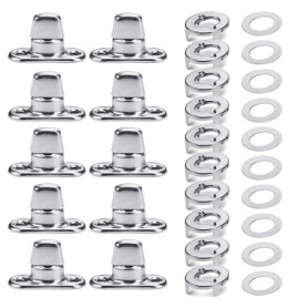 Dzxin Lot de 10 Fermoirs à Vis Ovales pour Sacs - Fermeture Rotative Élégante