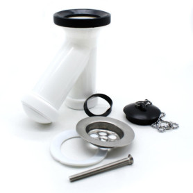 Siphon Lavabo DOJA Barcelona - Siphon Évier Cuisine Ø70x1 1/2" - Syphon Blanc