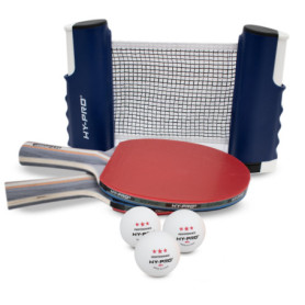 Kit de Tennis de Table Portable Hy-Pro avec Filet Extensible et Accessoires