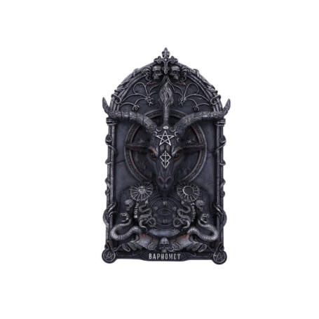Plaque Murale Baphomet - Invocation Occulte en Résine Noir 30,5 cm