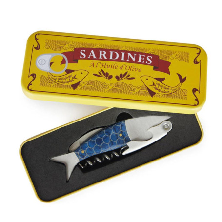 Tire-Bouchon Sardines Balvi en Métal Bleu avec Boîte 21,87 €