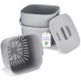 Poubelle de cuisine Bamodi à double compartiment avec filtre à charbon - 7L - Gris