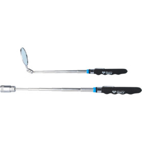 Jeu de miroirs télescopiques et aimants KS Tools - 2 pièces