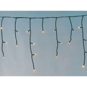 Rideau Lumineux Stalactite 200 LED Blanc Chaud pour Extérieur - 8m Étanche