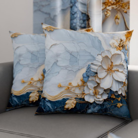 Paire de Taies d'Oreiller Florales en Microfibre - 35 x 35 cm